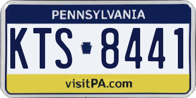 PA license plate KTS8441