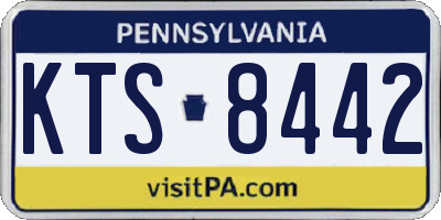 PA license plate KTS8442