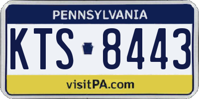 PA license plate KTS8443