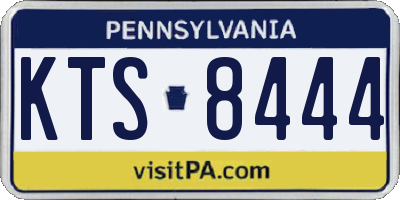 PA license plate KTS8444