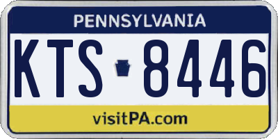 PA license plate KTS8446