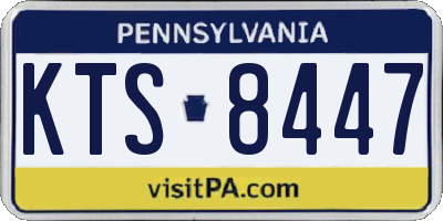 PA license plate KTS8447