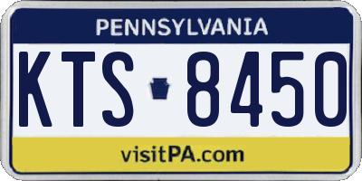 PA license plate KTS8450