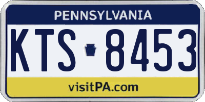PA license plate KTS8453