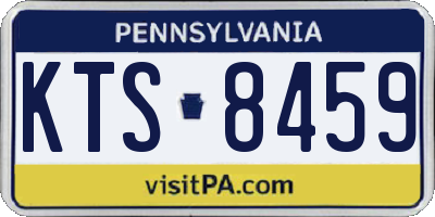 PA license plate KTS8459