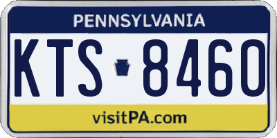 PA license plate KTS8460