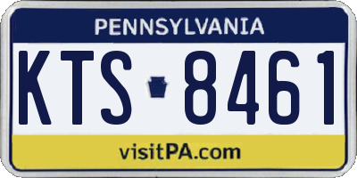 PA license plate KTS8461