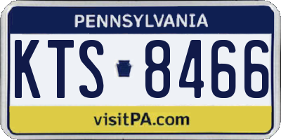 PA license plate KTS8466