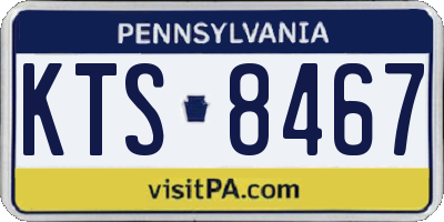 PA license plate KTS8467