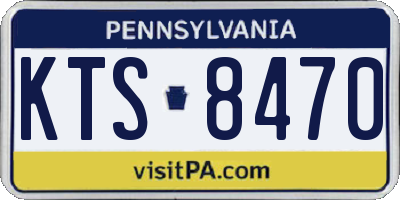 PA license plate KTS8470