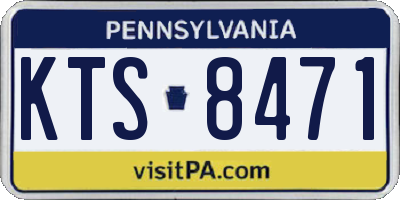 PA license plate KTS8471