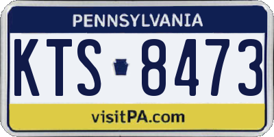 PA license plate KTS8473