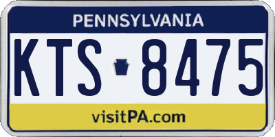 PA license plate KTS8475