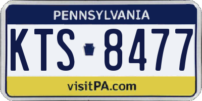 PA license plate KTS8477
