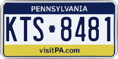 PA license plate KTS8481