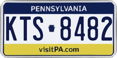 PA license plate KTS8482