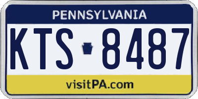 PA license plate KTS8487
