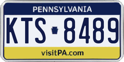 PA license plate KTS8489