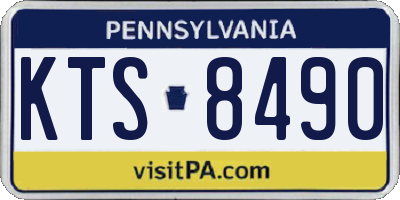PA license plate KTS8490