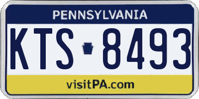 PA license plate KTS8493