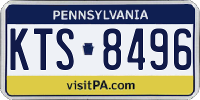 PA license plate KTS8496