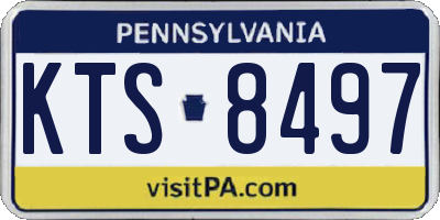 PA license plate KTS8497