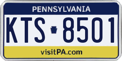 PA license plate KTS8501