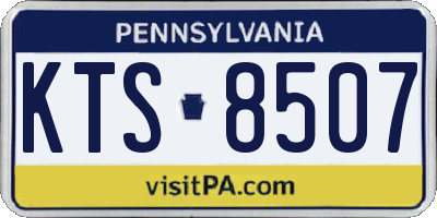PA license plate KTS8507