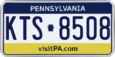 PA license plate KTS8508