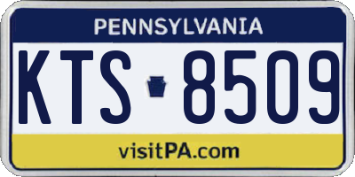 PA license plate KTS8509