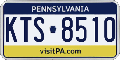 PA license plate KTS8510