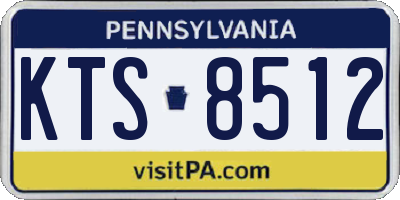 PA license plate KTS8512