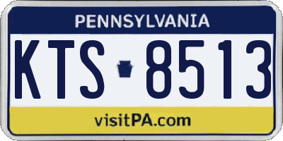 PA license plate KTS8513