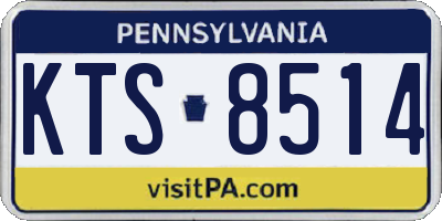 PA license plate KTS8514