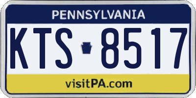 PA license plate KTS8517