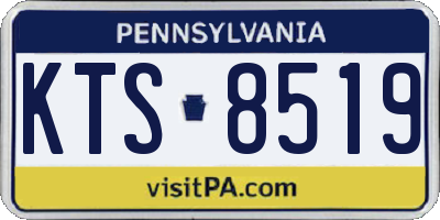 PA license plate KTS8519