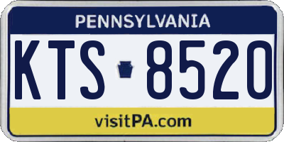 PA license plate KTS8520