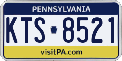 PA license plate KTS8521
