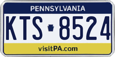 PA license plate KTS8524