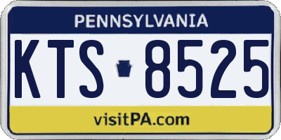 PA license plate KTS8525