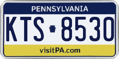 PA license plate KTS8530