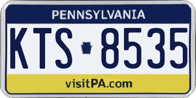 PA license plate KTS8535