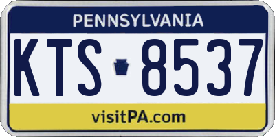 PA license plate KTS8537