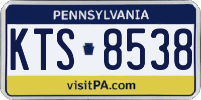 PA license plate KTS8538