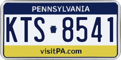PA license plate KTS8541