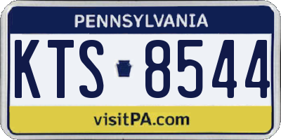 PA license plate KTS8544