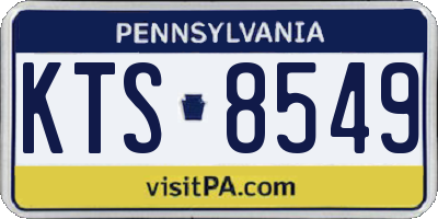 PA license plate KTS8549