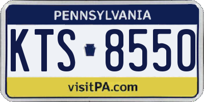 PA license plate KTS8550