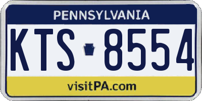 PA license plate KTS8554