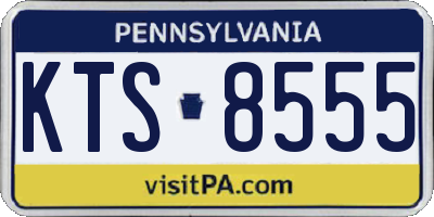 PA license plate KTS8555